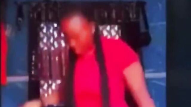 Girl vibing while her roommate is getting chopped in the room by her boyfriend! - 1 image