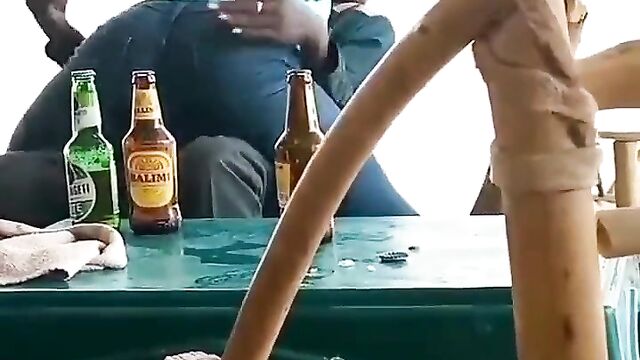 Mzansi girl making out with her sugar daddy in a public restaurant - 3 image