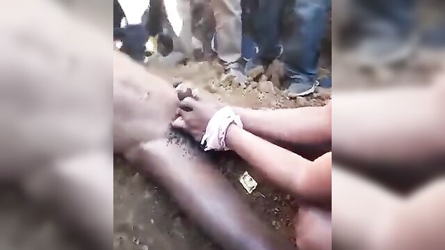 Horny Couple Bonking On The Ground In Public – Part 1 - 2 image