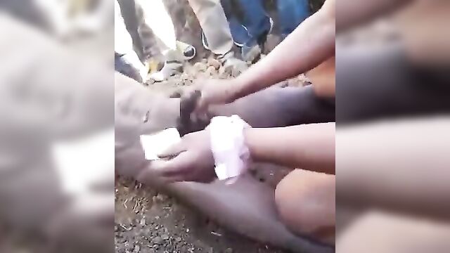 Horny Couple Bonking On The Ground In Public – Part 1 - 5 image