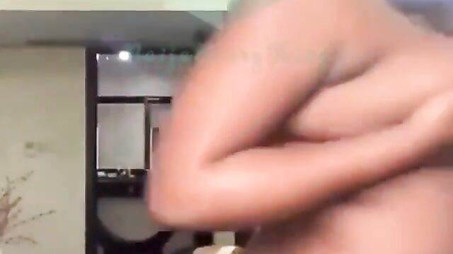 Naked Nigerian girl showing her big breasts and ass to a white man - 3 image