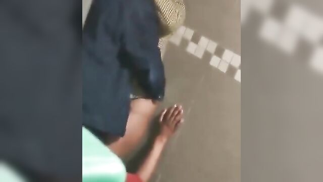 Crazy Threesome Sex Standing with Ebony Couple - Part 1 - 5 image