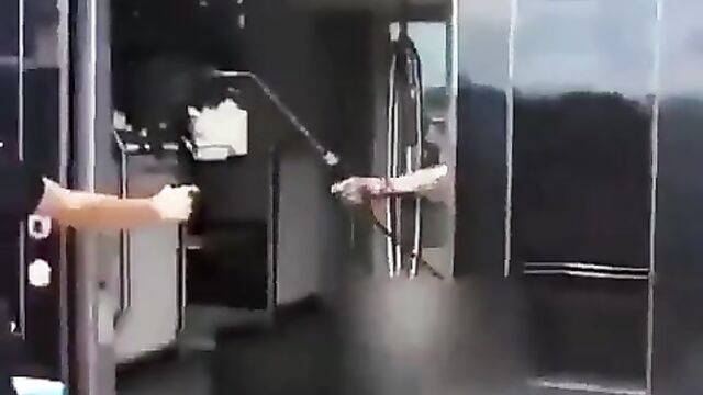 Naked man slaps police officer