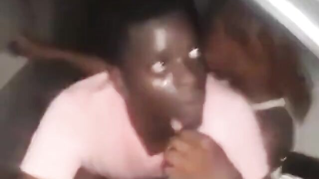 Couple caught having sex in a car at night