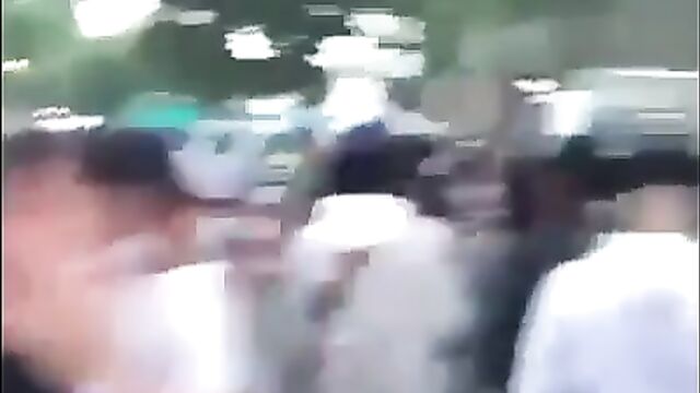 Dude assaults girl flashing breasts in public