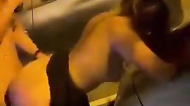 Naked couple bonking on the road in public after party - 1 image