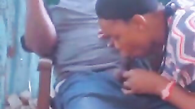 Thot giving blow job in a public restaurant - 3 image