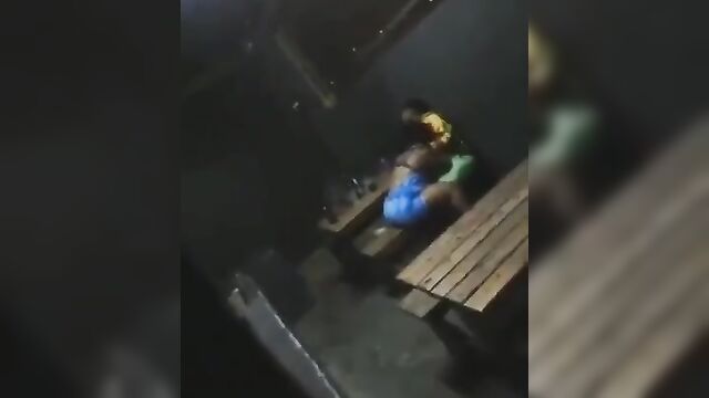 Couple Fucking In A Public Restaurant At Night - 1 image
