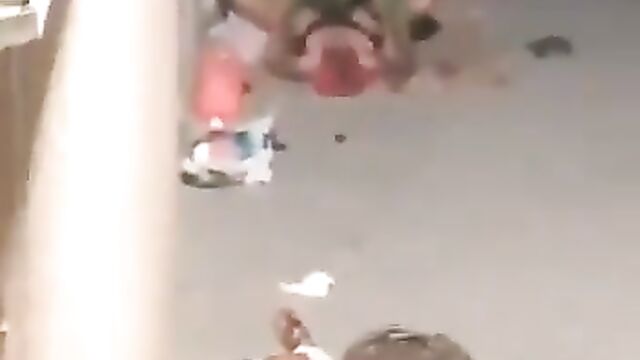 Horny men having sex with prostitutes in a shoddy place - 1 image