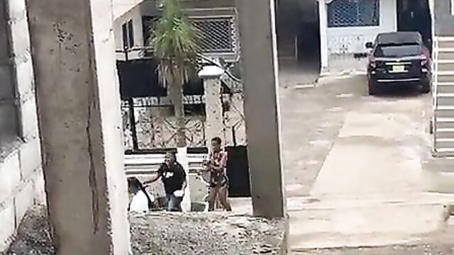 Big girl stripped naked in public for allegedly having sex with her friend’s boyfriend