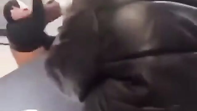 Ass exposed as 2 big girls fight in public - 3 image
