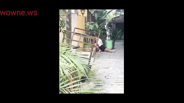 Crazy couple caught having sex outside in public - 5 image