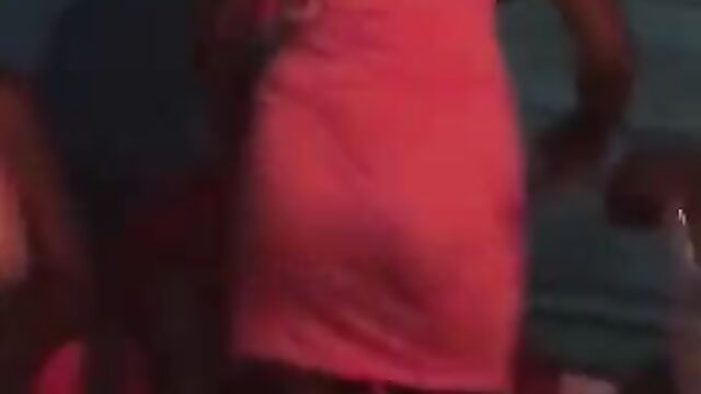 Nigerian runs girls strippers showing boobs and ass in public at a party