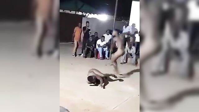Naked african whore at a club - 3 image