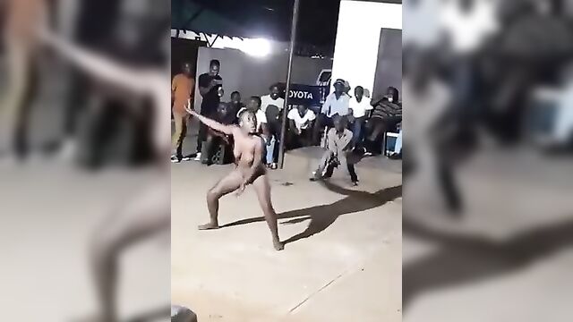 Naked african whore at a club - 4 image