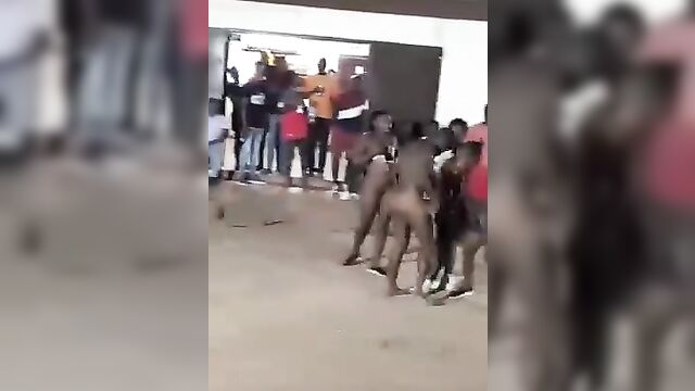 Naked african whore at a club - 5 image