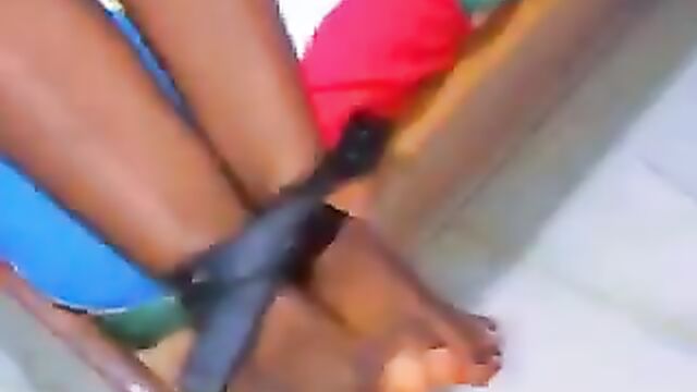 BDSM: Horny student strips girlfriend naked and ties her up in crazy sexual fetish – Part 2 - 1 image