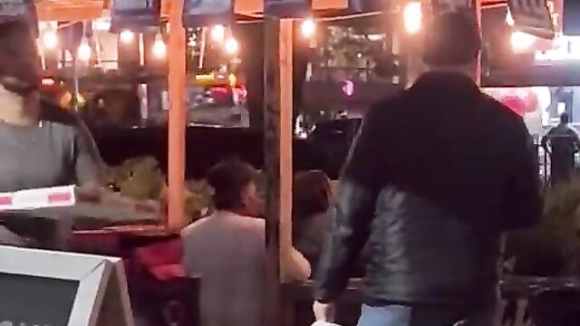 Sex For Dinner: Couple caught having sex in public at a New York outdoor dining area! - 3 image