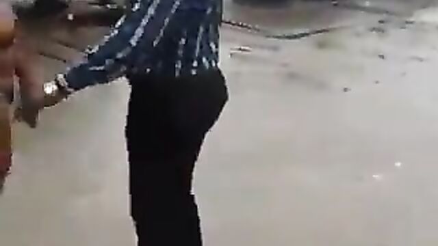 Lady with big breasts strips naked and runs mad in public after allegedly having sex with a man