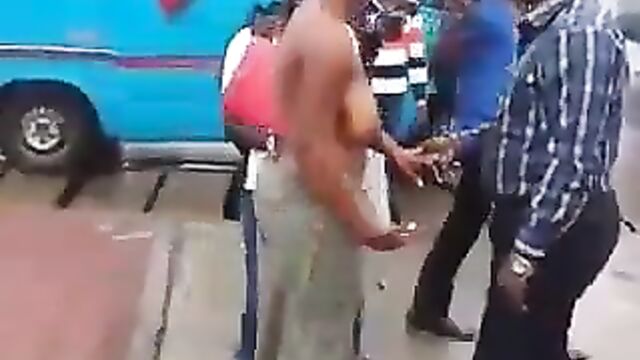 Lady with big breasts strips naked and runs mad in public after allegedly having sex with a man - 3 image