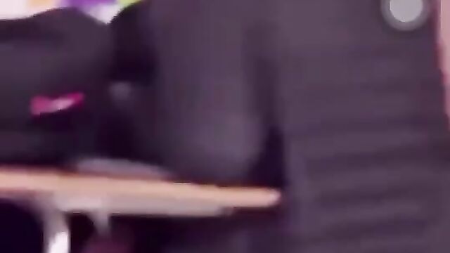 Student receiving blow job in class