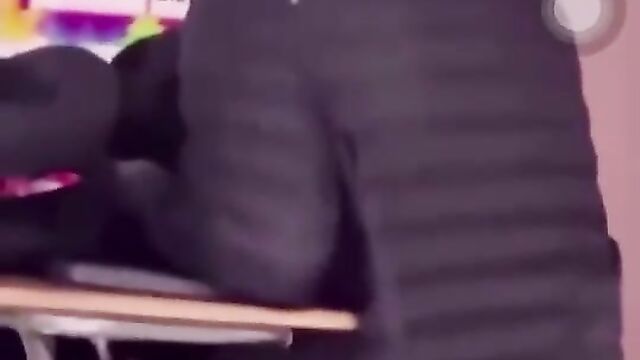 Student receiving blow job in class - 3 image