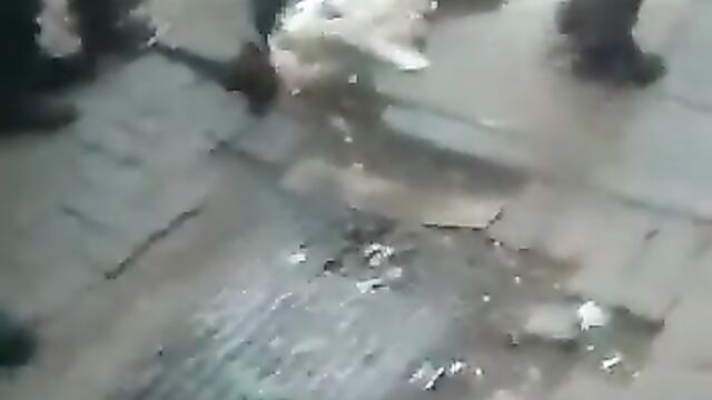 South African lady strips naked and runs mad in public, and men grab her boobs! - 3 image