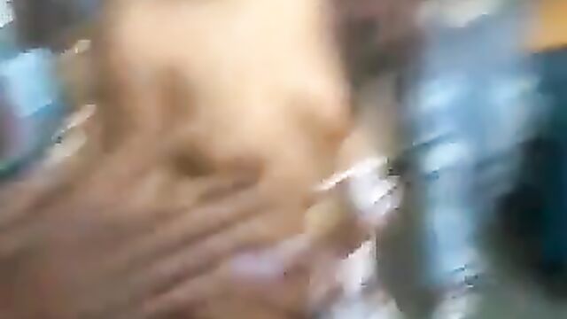 South African lady strips naked and runs mad in public, and men grab her boobs! - 4 image