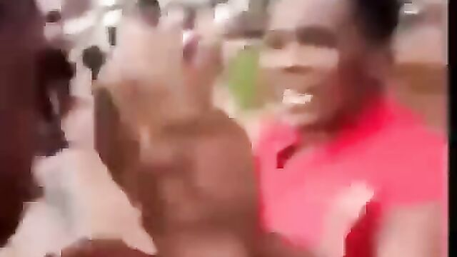 Lady Stripped Naked And Beaten In Public For Sleeping With Married Man - 5 image