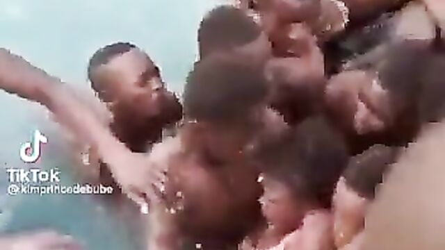 Boys Fondle Girl In Public Swimming Pool - 4 image
