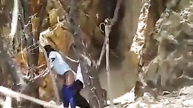 Crazy students having sex in the bush
