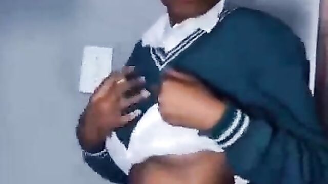 Student Flashing Her Breasts For Her Teacher After School - 4 image