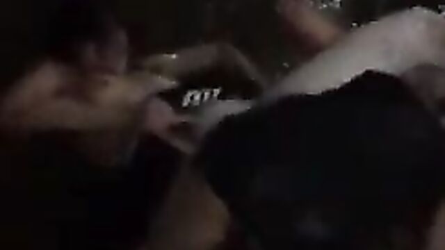 Boobs exposed as girls fight dirty in the night - 1 image