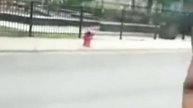 Man caught walking naked on busy road