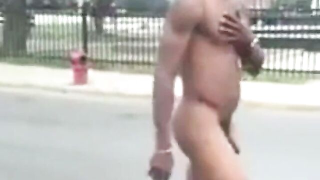 Man caught walking naked on busy road - 5 image