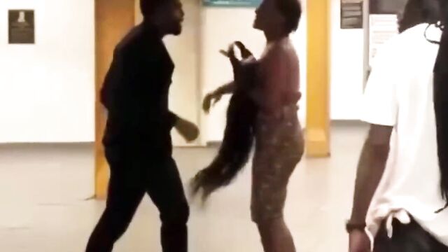 Couple Caught Fighting, Showing Boobs And Pussy In Public - 3 image