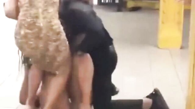 Couple Caught Fighting, Showing Boobs And Pussy In Public - 4 image