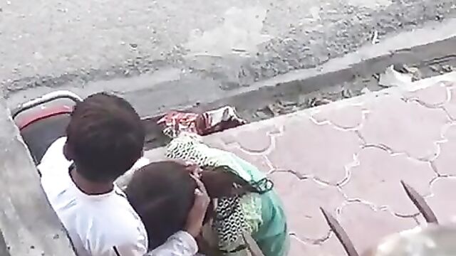 Girlfriend caught giving boyfriend blow job discreetly in public - 4 image