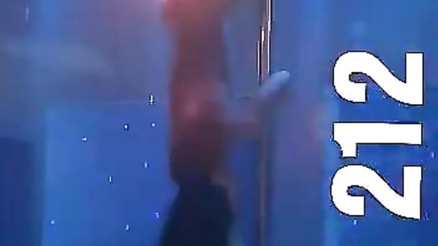 Naked stripper sets her pussy on fire