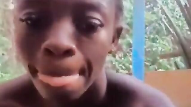 Nigerian girl caught stripping and doing the unthinkable with a cucumber - 1 image