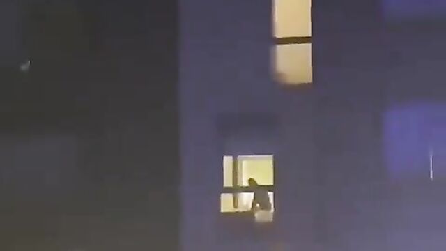 Naked man doing it doggy style in a Nigerian hotel room in public - 1 image