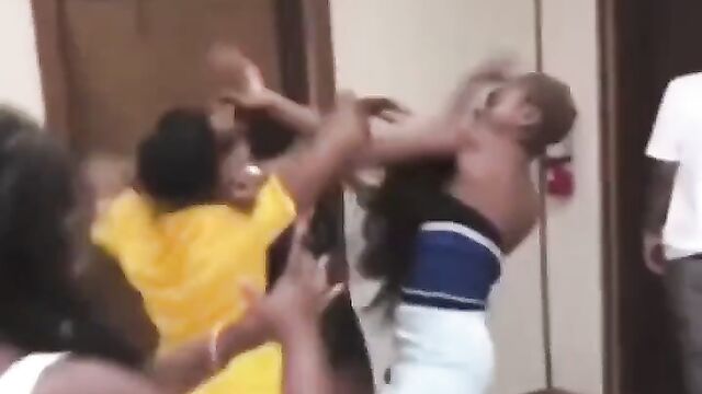 Ass out as girl gets stripped during public fight - 3 image