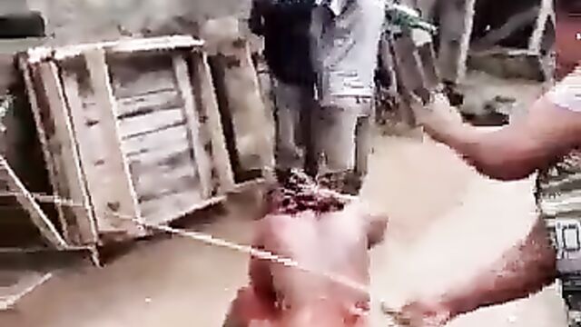 Two women and one man stripped naked and beaten in public for allegedly trying to kidnap children after school in Lagos - 2 image