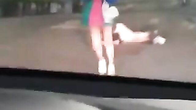 Drunk White Couple Caught Having Doggy Style Sex On The Road In Public - 5 image