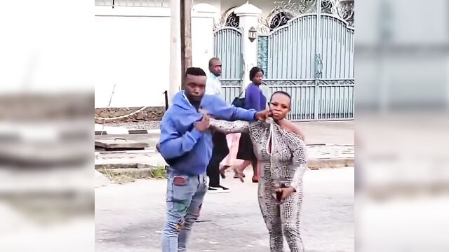 Breasts Pop Out As Black Whore With Big Boobs And Soft Ass Fights Customer In Public For Failing To Pay Her After Sex - 3 image