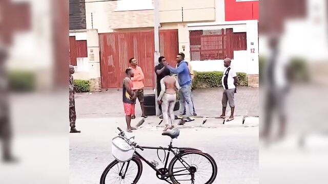 Breasts Pop Out As Black Whore With Big Boobs And Soft Ass Fights Customer In Public For Failing To Pay Her After Sex - 4 image