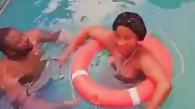 Boobs Out As Nigerian Couple Get Caught Swimming Naked In A Pool In Public - 3 image