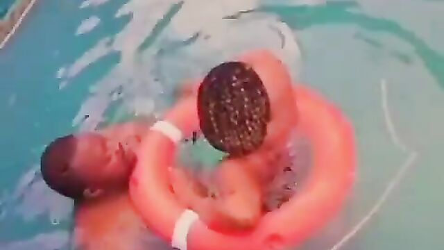 Boobs Out As Nigerian Couple Get Caught Swimming Naked In A Pool In Public - 4 image