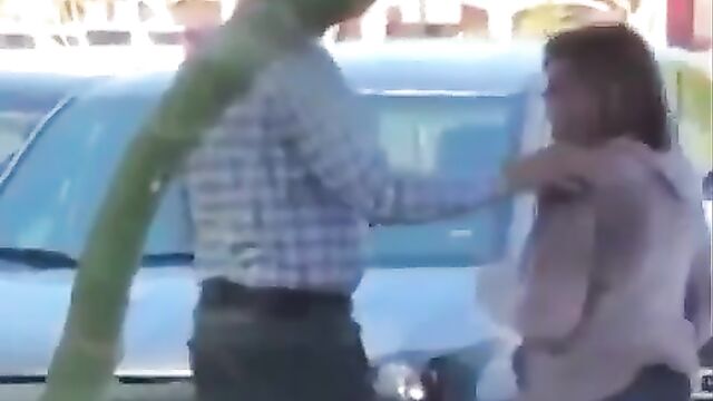 Couple live Fingering in the parking lot - 5 image