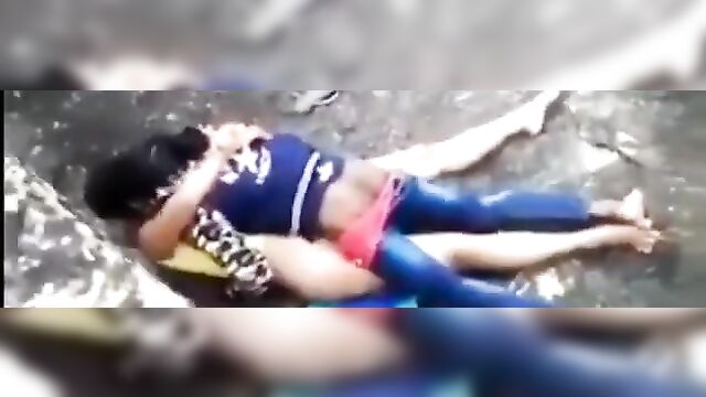 Cheating Indian Couple Caught Red-handed Having Sex Outdoors In Public - 2 image